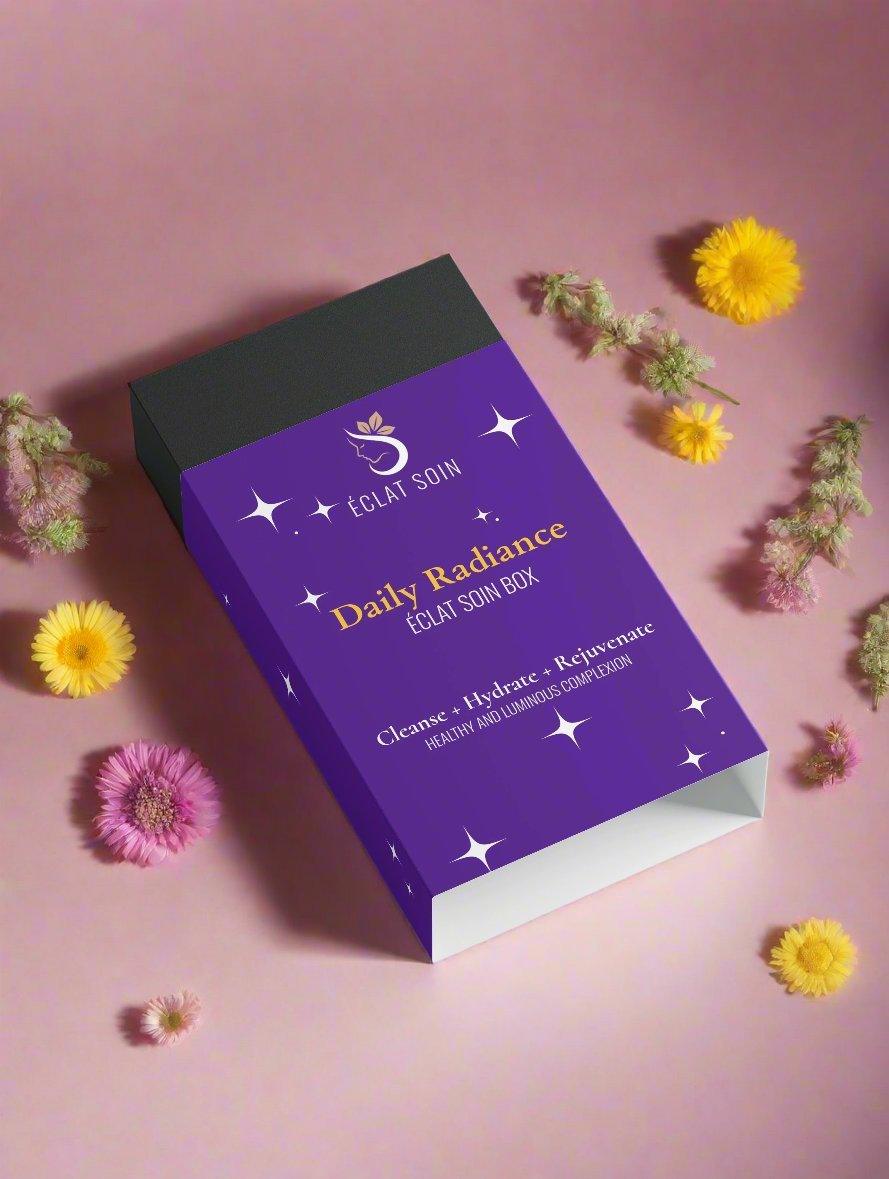 Daily Radiance Skincare Collection Box by Eclat Soin for Cleanse, Hydrate, and Rejuvenate skin